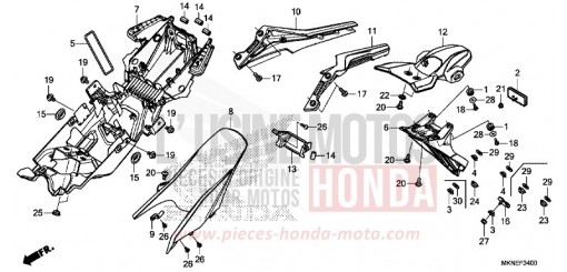 PARAFANGO POSTERIORE CBR650RAK di 2019